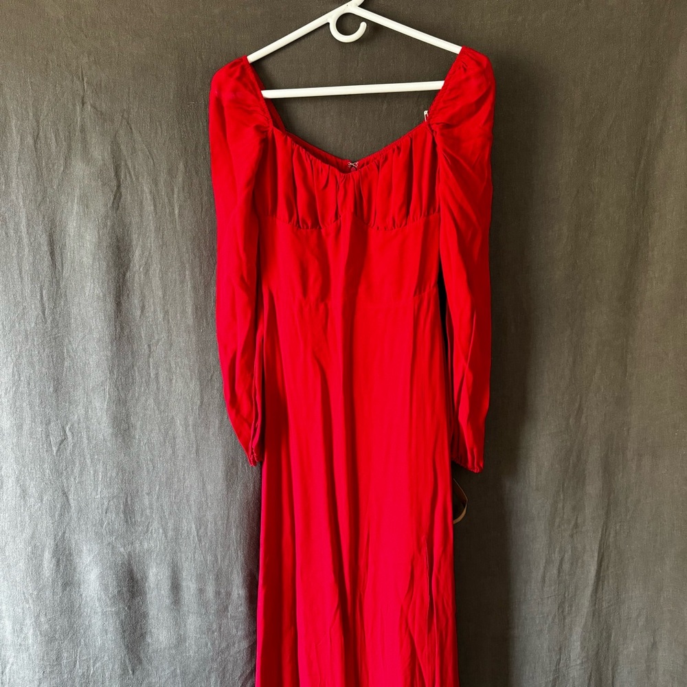 Beautiful cherry red Reformation gown NEVER WORN